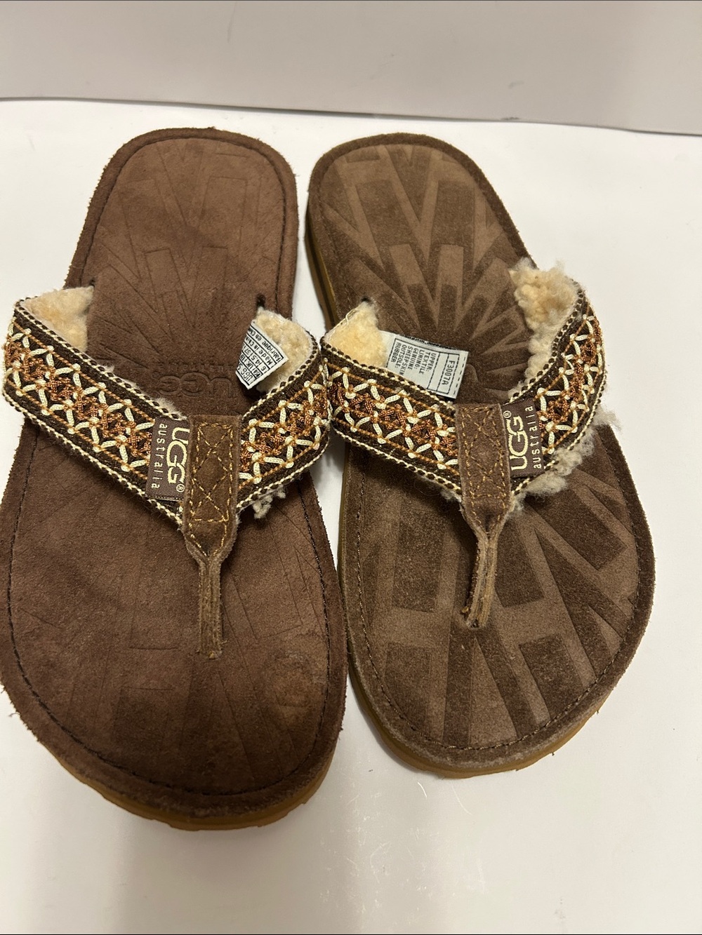 ✨ UGG Australia Tasmina Suede Shearling Flip Flops - NWOT ✨ Size W6